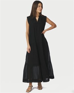  Veana S Voile Maxi Dress - Black