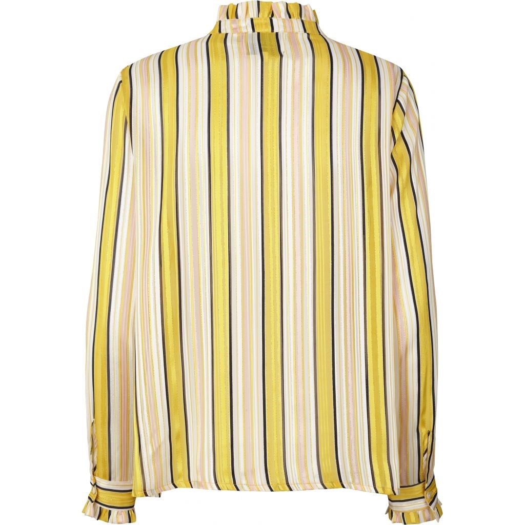 Lollys Laundry gul stribet skjorte
