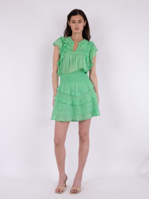 skotsk sædvanligt forhøjet Neo Noir - Donna S Voile Skirt Apple Green