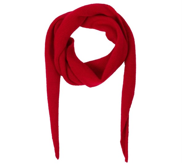 Misty Knit Scarf Red