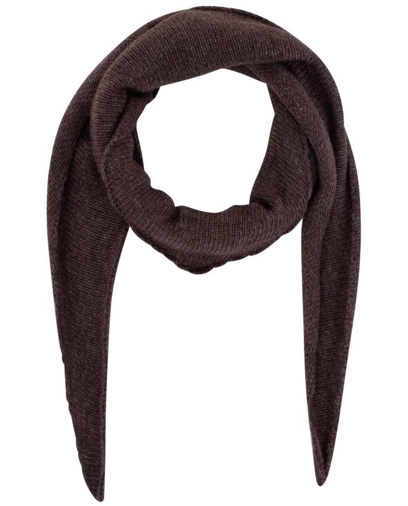 Misty Knit Scarf Dark Brown 