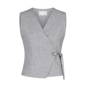 Samara Wrap Waistcoat Grey Melange