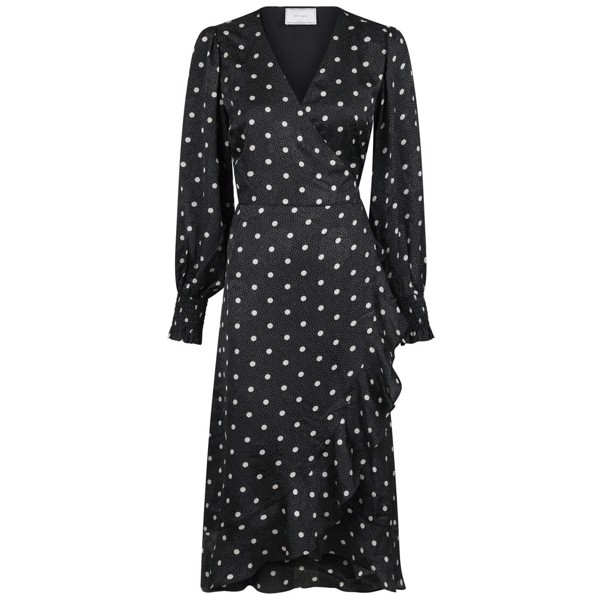 Eva Retro Dot Dress Black