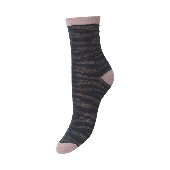 Zebra Glitzi Sock Darkest Spruce