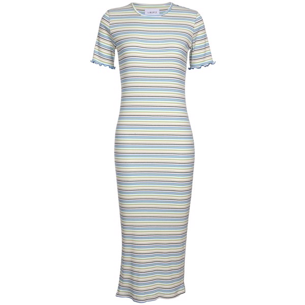 NATALIA SS DRESS BLUE MINT SAND STRIPE