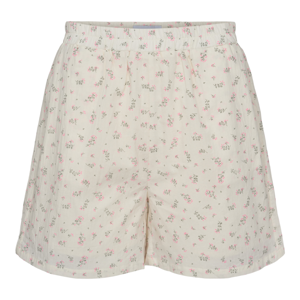 SARA SHORTS CREME PINK FLOWER