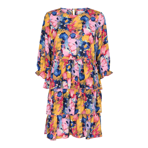 DANNI DRESS PINK BLUE PRINT