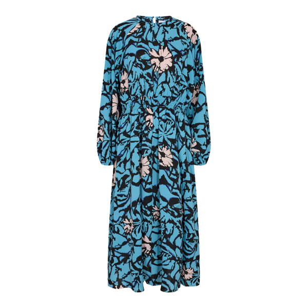 GRAFFI DRESS BLUE BLACK PRINT