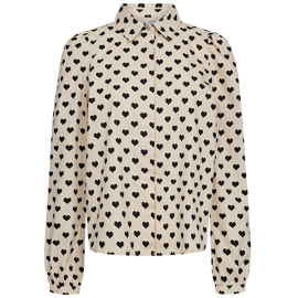 FLORA LS BLOUSE BLACK HEART