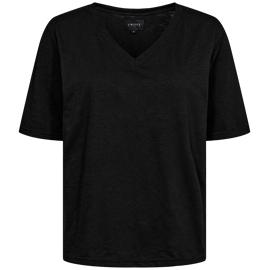 ULLA SS VNECK TSHIRT BLACK