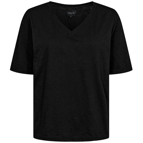 ULLA SS VNECK TSHIRT BLACK