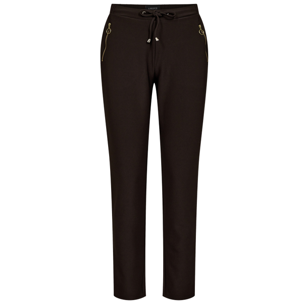 HENNE ZIP PANT COFFEE BEAN