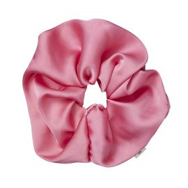 Solid Thick Satin Scrunchie Hot Pink