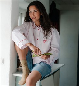 Scallop Pyjamas Shirt