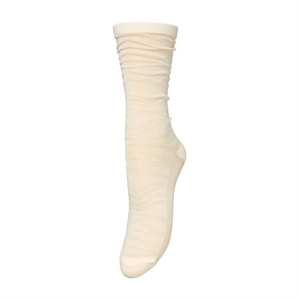 Amina Glitter Sock - Birch White