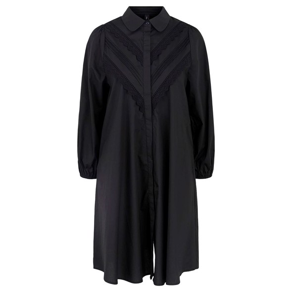 YASHANA 7/8 SHIRT DRESS BLACK