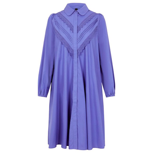 YASHANA 7/8 SHIRT DRESS BLUE IRIS