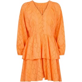 Aronia Broderie Dress Tangerine