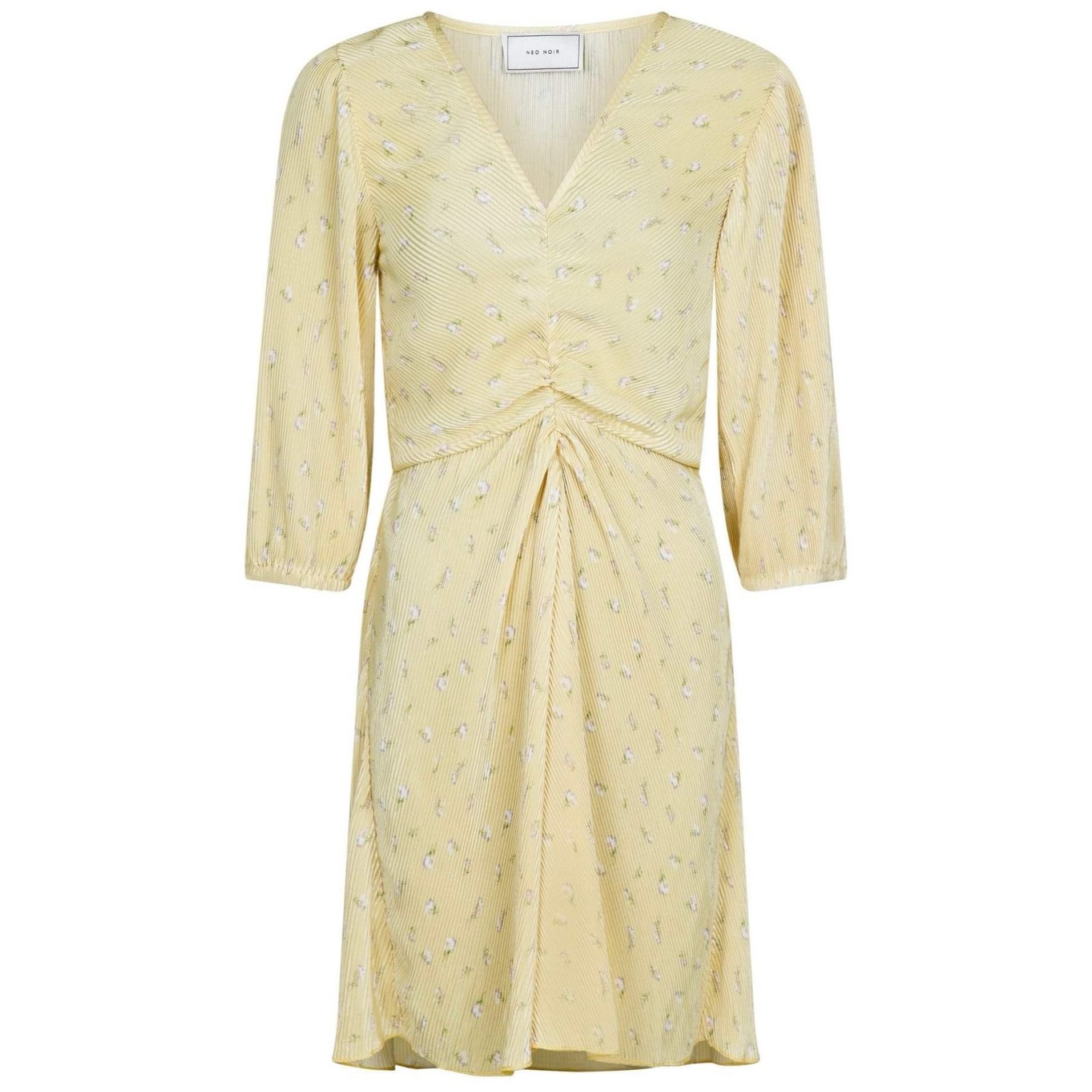 Sidelæns bagagerum Forord Neo Noir - Lexie Floral Dress Light Yellow