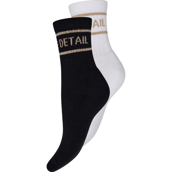 Tennis Sock 2-pak Black White