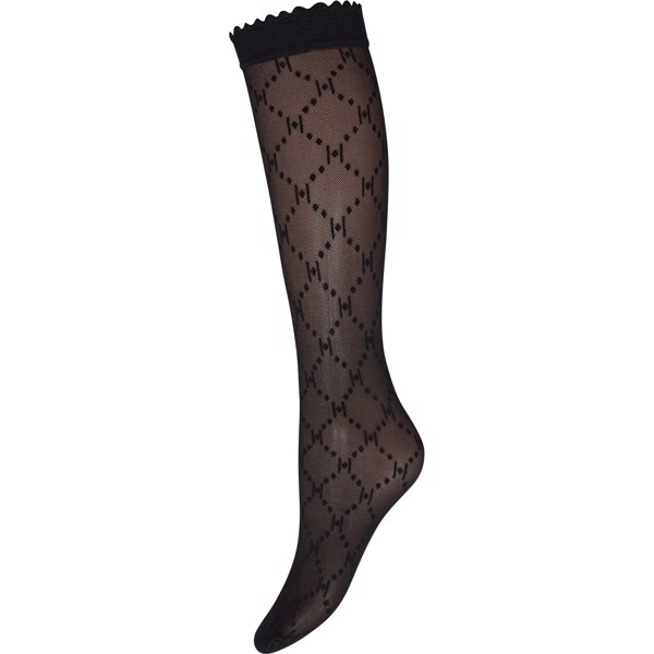 Kneehigh Logo Sock Black 25 denier