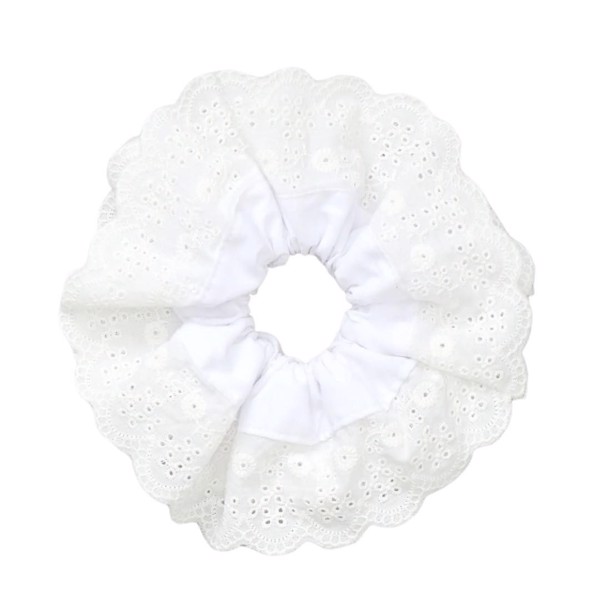 Musa Anglaise Scrunchie White