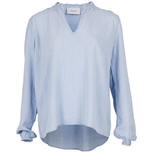 Anisette lyseblå lurex skjorte