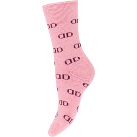 Cosy Glitter Socks Pink