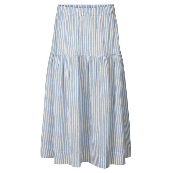 Cokko lyseblå stribet nederdel