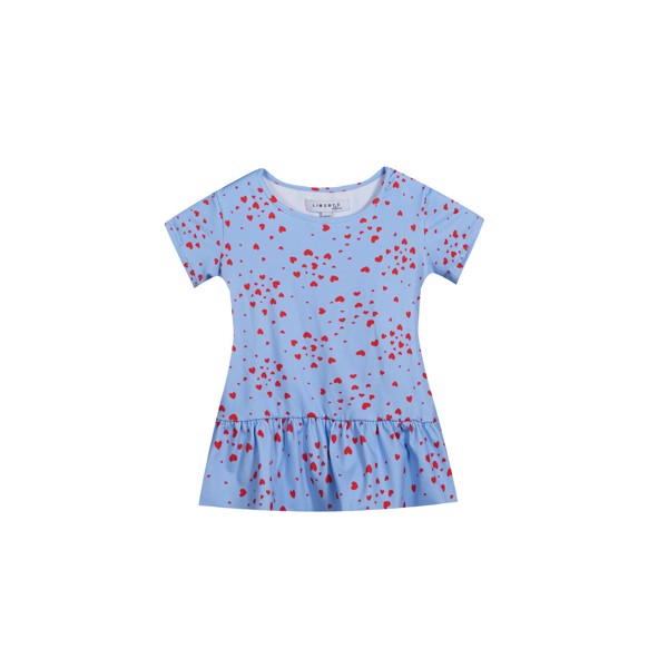 ALMA FRILL TSHIRT (KIDS) LIGHT BLUE PINK HEART