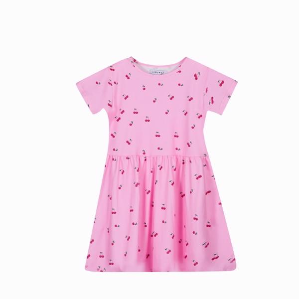 ALMA SS BABYDOLL DRESS (KIDS) PINK CHERRY