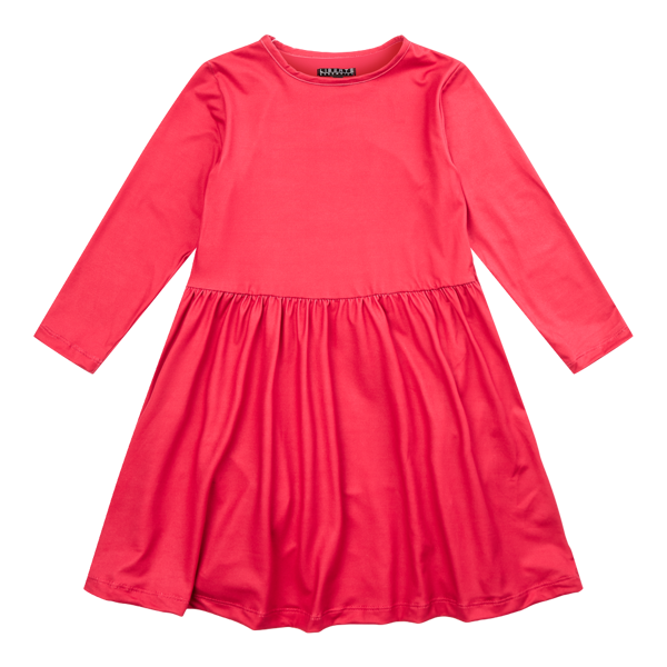 ALMA LS BABYDOLL DRESS (KIDS) RED