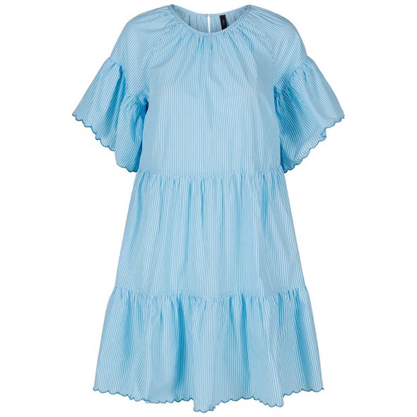 YASAWA lyseblå stribet kjole