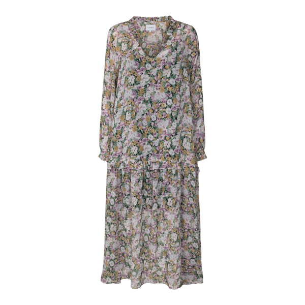 SHIRLEY LONG DRESS PURPLE FLOWER