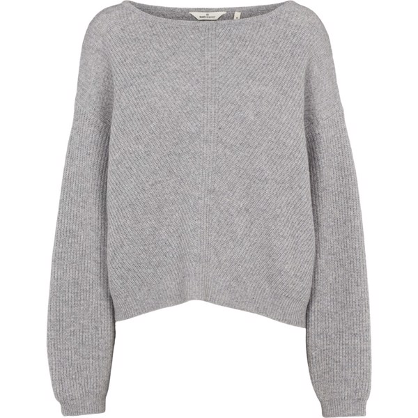 Lise Scoop Neck Light Grey Melange