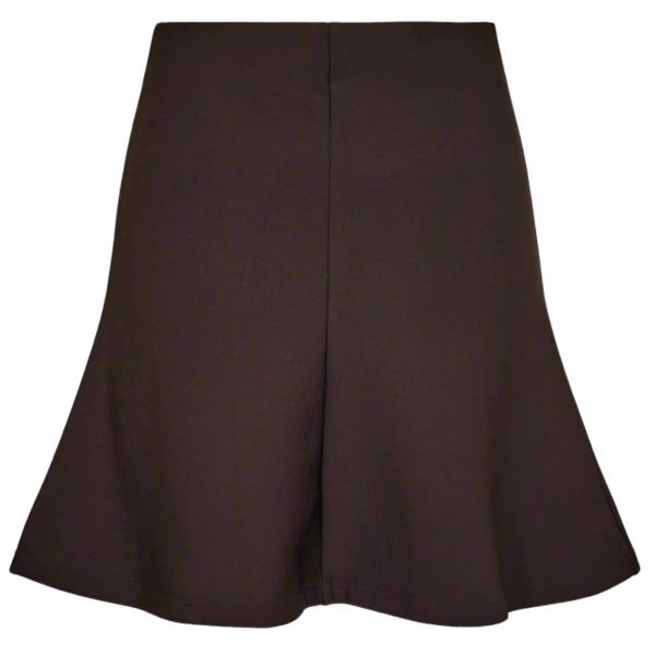 HENNE SHORT SKIRT DARK BROWN