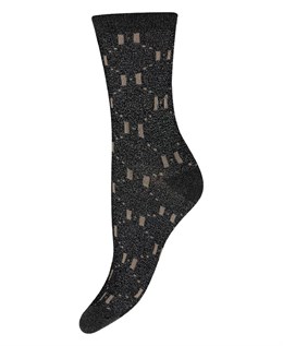 Sock W/Lurex Black Sand