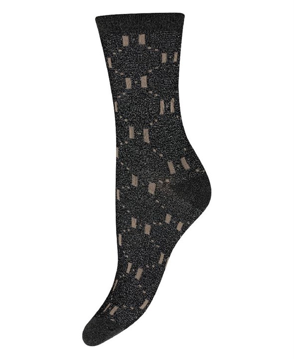Sock W/Lurex Black Sand