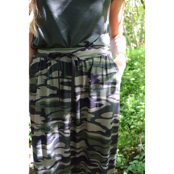 ALMA LOOSE SKIRT DUSTY CAMO