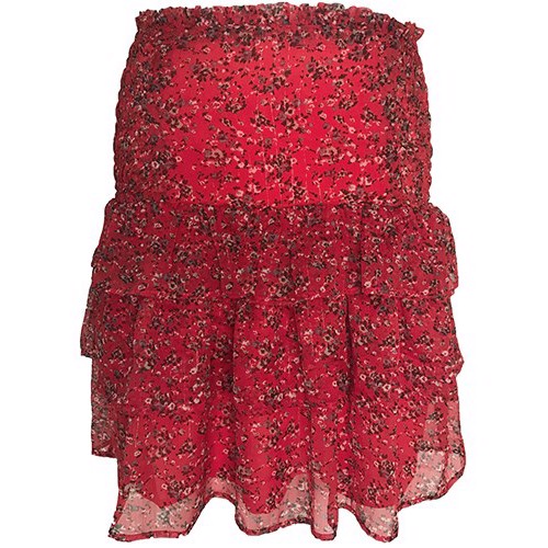 Shade rød blomstret nederdel