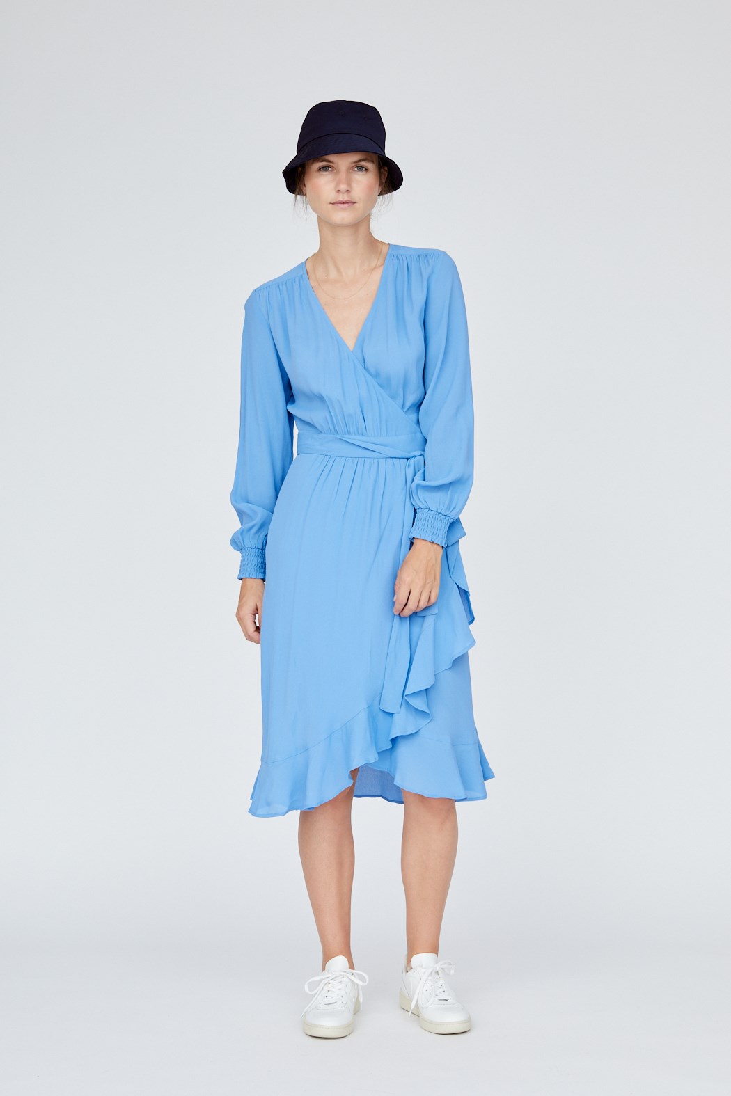 Apparel - Nilla Wrap Dress Blue