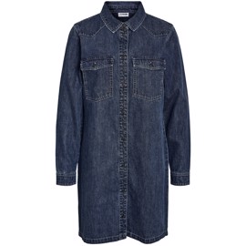 NMNEW SIGNE L/S DENIM DRESS - MEDIUM BLUE DENIM