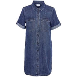 NMNEW SIGNE S/S DENIM DRESS - MEDIUM BLUE DENIM