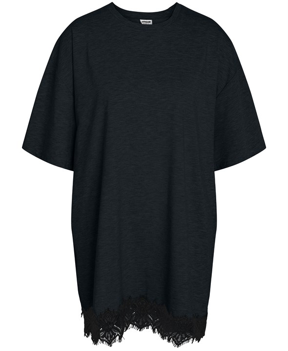 NMEASY S/S O-NECK LACE T-SHIRT DRESS