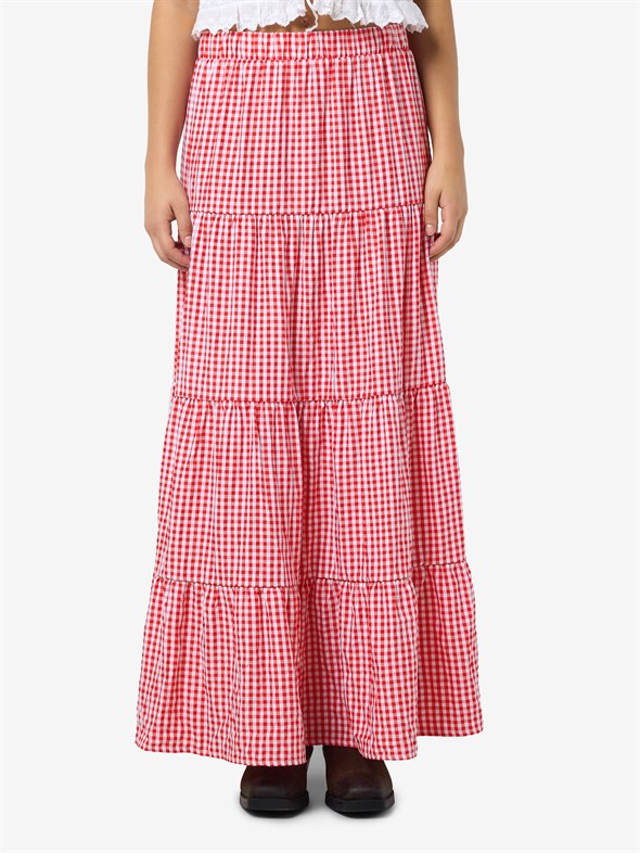 NMDIMITRA N/W LAYER CHECK SKIRT