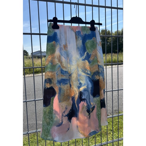 PAM SKIRT BLUE GOLD MARBLE