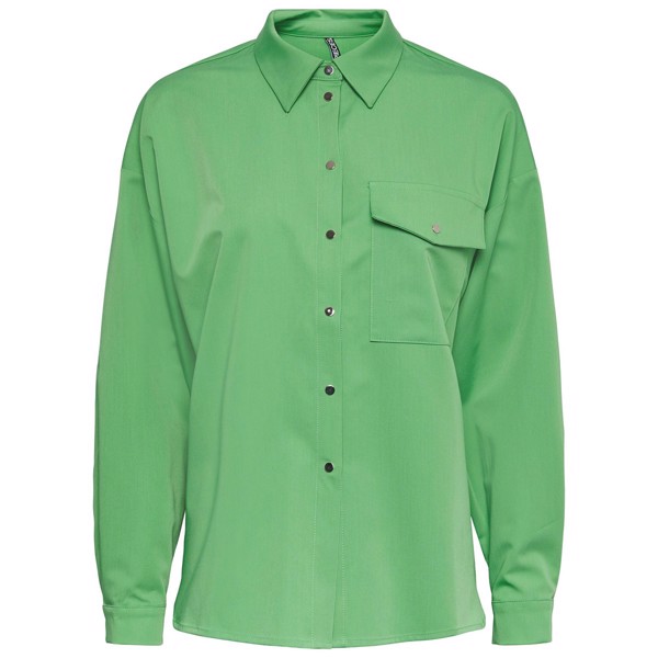  PCABBY LS LOOSE SHIRT POISON GREEN 