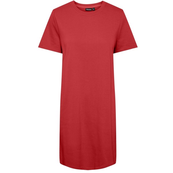 PCCHILLI SUMMER SS SWEAT DRESS NOOS POPPY RED