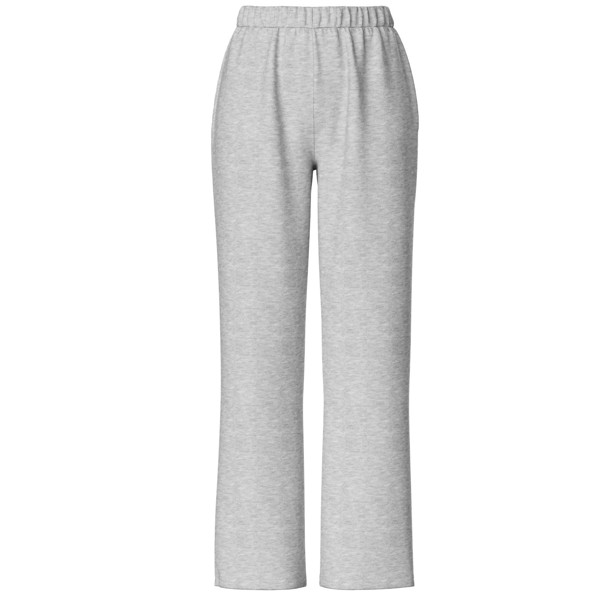 PCCHILLI SUMMER HW WIDE PANTS NOOS LIGHT GREY MELANGE      