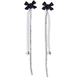 PCNIKKI O EARRINGS BOX - BLACK BOW